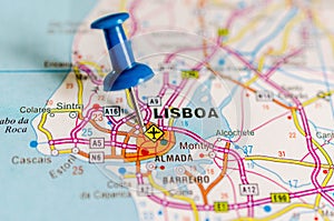 Lisbon on map